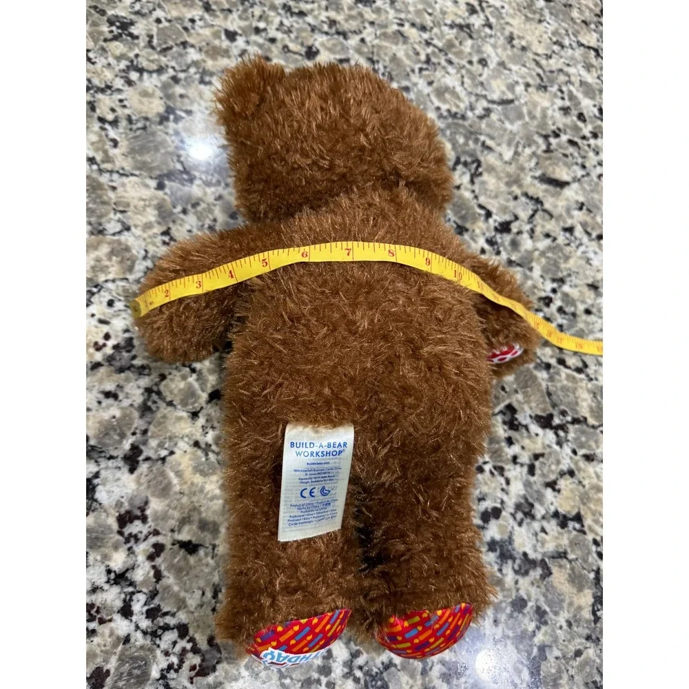 Build-A-Bear Workshop Happy Birthday Brown Plush Teddy Bear 16 Inch Shaggy Fur